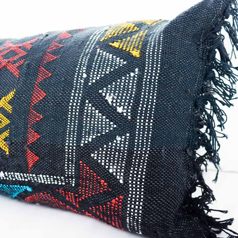 Moroccan Cactus Silk Lumbar Pillow for bedroom or living room